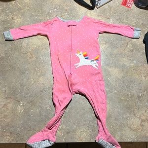 Children’s 12 month unicorn onesie.
